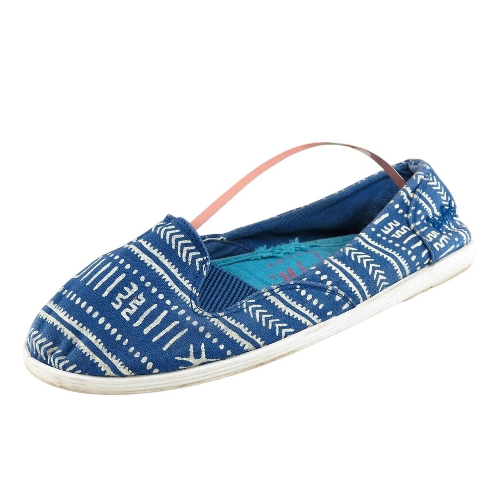 Blowfish Women Sz 8 M Blue Flat Fabric Shoes